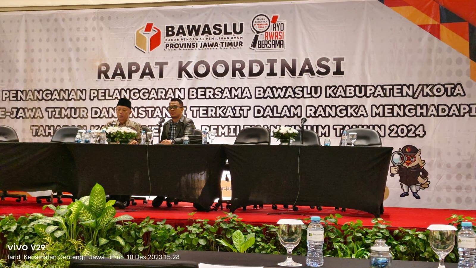 Anggota Bawaslu Kota Blitar Hadiri Rakor